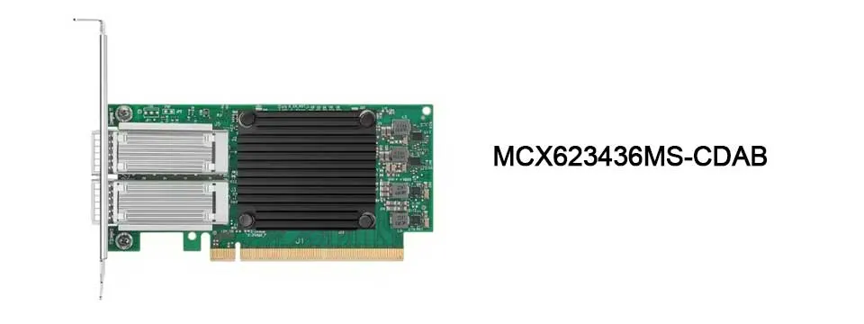 Nvidia MCX623436an-Cdab Connectx-6 Dx EN Adapterkarte, 100 GBE, OCP3.0, mit Host-Management, Dual-Port QSFP56, PCIe 4.0 x16, ohne Krypto, Rändelschraube (Zuglasche) 0