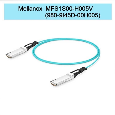 MFS1S00-H005V(980-9I45D-00H005) Aktives optisches Kabel von Aoc bis zu 200 Gbit/s IB HDR QSFP56 5 m