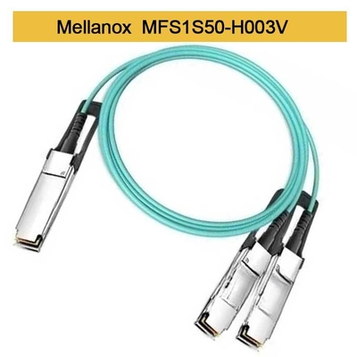 MFS1S50-H003V AOC-Kabel 200 GbE zu 2x100 GbE QSFP56 zu 2xQSFP56 MMF Mellanox AOC-Kabel