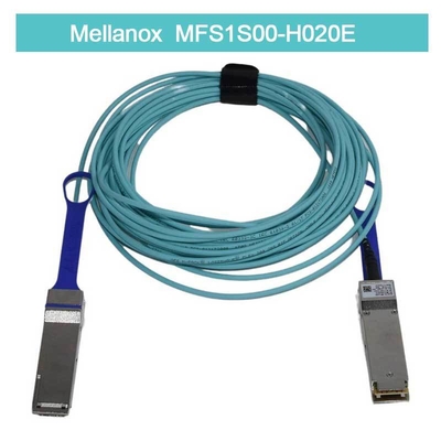 MFS1S00-H020E Splitterkabel Ethernet mit geringer Latenzzeit von Mellanox AOC 200GbE bis 2x100GbE 20m