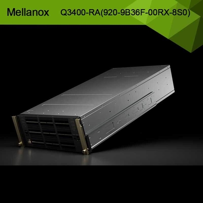 Quantum-3-basierter XDR Infiniband Switch Q3400-RA 920-9B36F-00RX-8S0 4U 144 XDR Ports über 72 OSFP Cages 8 Netzteile