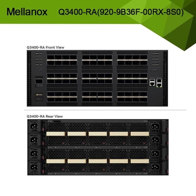 Quantum-3-basierter XDR Infiniband Switch Q3400-RA 920-9B36F-00RX-8S0 4U 144 XDR Ports über 72 OSFP Cages 8 Netzteile
