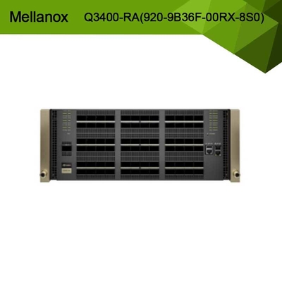 Quantum-3-basierter XDR Infiniband Switch Q3400-RA 920-9B36F-00RX-8S0 4U 144 XDR Ports über 72 OSFP Cages 8 Netzteile