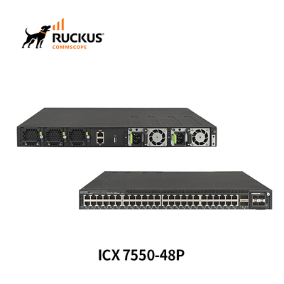 Ruckus Icx 7550-48p Network Switch with 1 Gbe Uplinks and Poe Function in-Stock for Ruckus