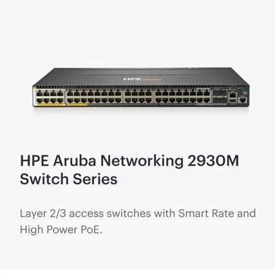 Hpe Aruba Cx 6200f Switch 24G with 4 SFP+ Ports