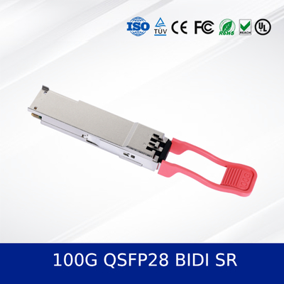 100G QSFP28 BIDI SR Optical Transceiver Module mit hoher Dichte und niedriger Leistung