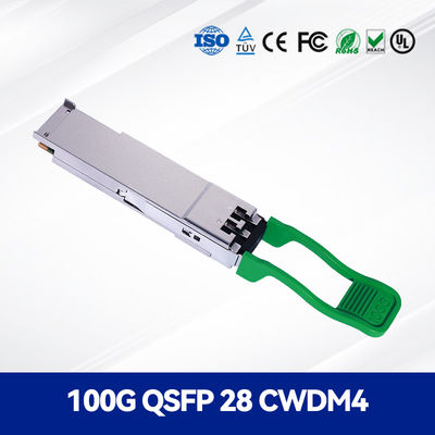 Hochgeschwindigkeitsoptischer Transceivermodul 100G QSFP28 CWDM4 2 km für Backbone und Metro, Zugriff und Aggregation
