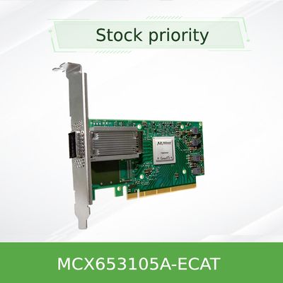 Stock MCX653105A-ECAT Mellanox Netzwerkkarte Nic Card ConnectX-6 100GbE Einzelanschluss