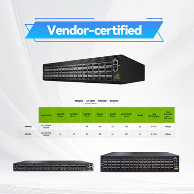 100GbE 2U offener Mellanox-Netzwerkschalter MSN4600-CS2FC mit Cumulus Ethernet