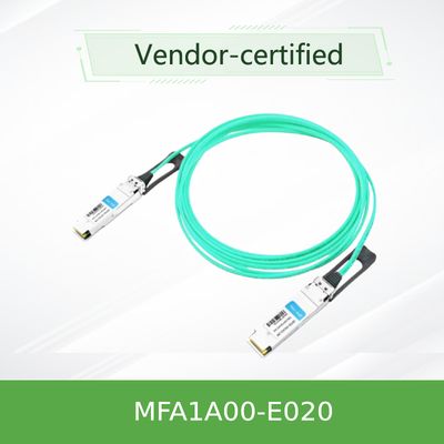 Nvidia Mfa1a00-Xxxx 100 GBit/s QSFP28 MMF Aktives optisches Kabel Mfa1a00-E020 Aktives Glasfaserkabel IB EDR 100 GBit/s