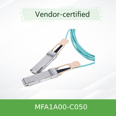 QSFP LSZH Mellanox AOC Aktives optisches Kabel MFA1A00-C050 100GbE 50m neu und original