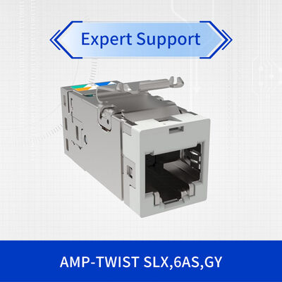 SL Series Modular Jack RJ45 Connector with 10GbE Support IEEE 802.3bt PoE++ and Full 360-degree Shielded