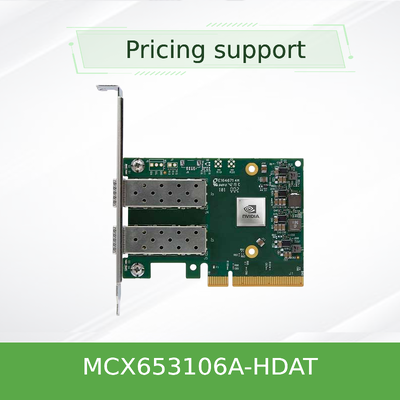 NVIDIA MCX653106A-HDAT ConnectX-6 200 Gbit/s InfiniBand-Adapterkarte – Dual-Port QSFP56, PCIe Gen 4.0 x16, Low-Profile