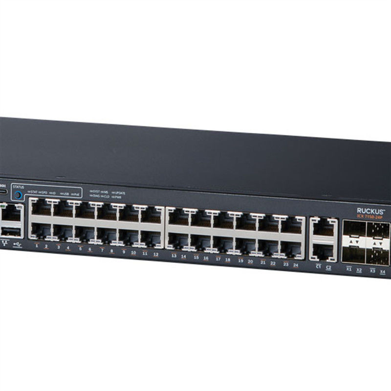 Krawall-Netz-Schalter ICX7150 10/100/1000Mbps RJ-45 PoE 370W 24P 4X1G