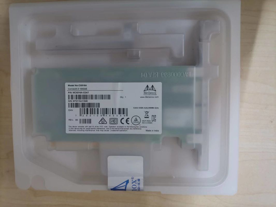 Doppel-Port QSFP28 Mellanox 100gbe hohe Klammer X16 des Netzwerkkarte-Datenblatt-Adapter-MCX516A-CDAT PCIe 4,0