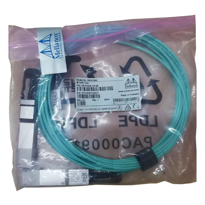 MFS1S50-H010V Aoc Kabel 200GbE zu 2x100GbE QSFP56 zu Kabel 2xQSFP56 MMF Mellanox AOC