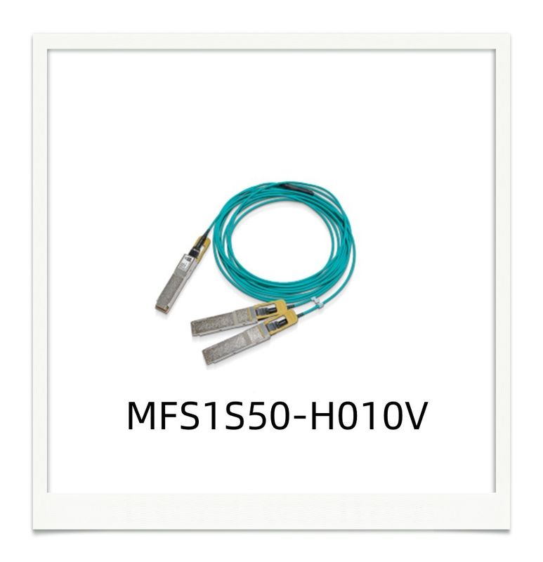 MFS1S50-H010V 200GbE 2x100GbE zum aktiven Lichtwellenleiter InfiniBand verkabelt Kabel Mellanox AOC