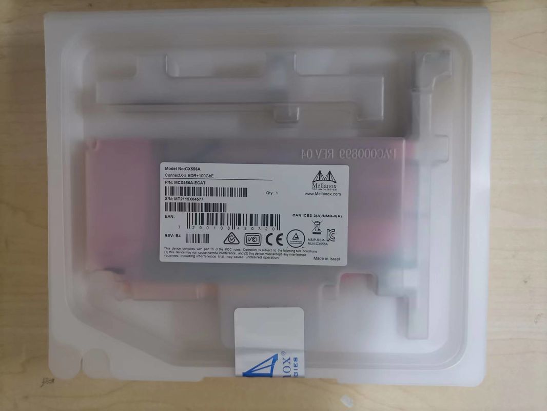 ConnectX-5 ex VPI Adapter Mellanox-Netzwerkkarte EDR InfiniBand und 100GbE Doppel-Port QSFP28 MCX556A-EDAT
