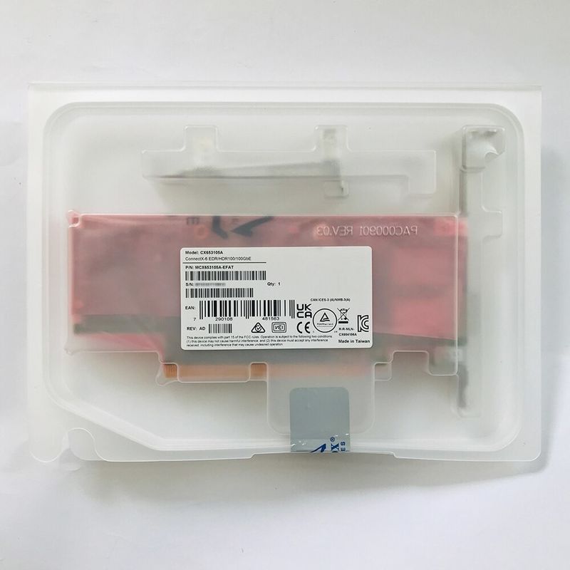 Adapter 100g MCX653105A-EFAT Mellanox Netzwerkkarte-ConnectX-6 VPI für Server