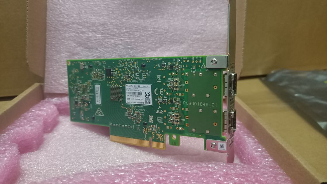 MCX512A-ACAT Mellanox Connectx 5 Doppel-Port 10 25gbe Sfp28 en-Adapter-Karte PCIe 3,0 X8
