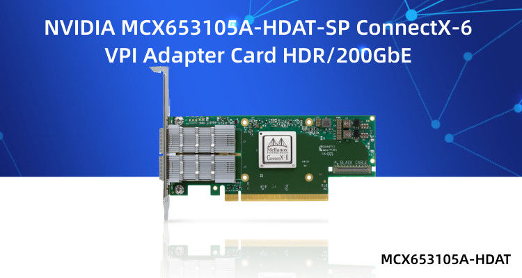 MCX653105A-HDAT-SP Mellanox-Karte ConnectX®-6 InfiniBand / VPI-Adapter HDR IB 200Gb/S 200GbE