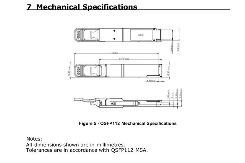 400G QSFP112 SR4 Hot-Plug Multimode Glasfasertransceiver 100m Verbindung für Rechenzentren und optische Verbindungen