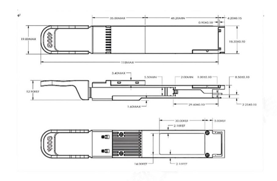 Ethernet-Netzwerkverbindungslösung 400G QSFP112 DR4 optischer Transceiver für die Ein-Mode-Faserübertragung bis zu 500 m