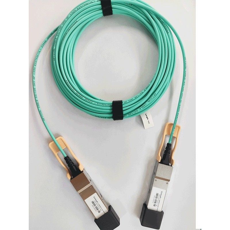 200G QSFP56 Aktivoptisches Kabel 26.56GBaud-Datenübertragung mit OM3/OM4-Konnektortyp QSFP56-Konnektor