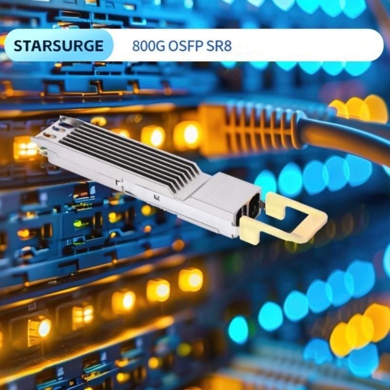 ≤ 17 W Mindestempfangsleistung 800G OSFP SR8 Transceiver für InfiniBand NDR 8x100GbE Breakout-Faseroptikgeräte