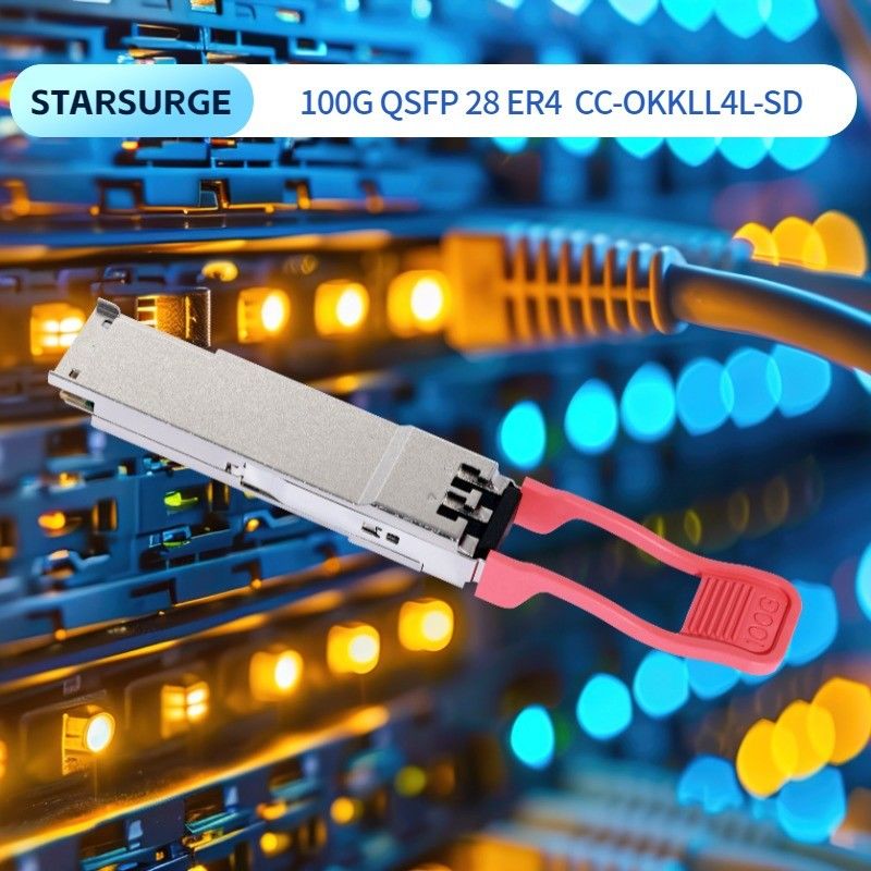 Einzelne 3,3-Volt-Stromquelle 100GBase QSFP28 ER4 40KM Glasfaserausrüstung Duplex LC Optical Transceiver Modul für Ihre Anforderungen