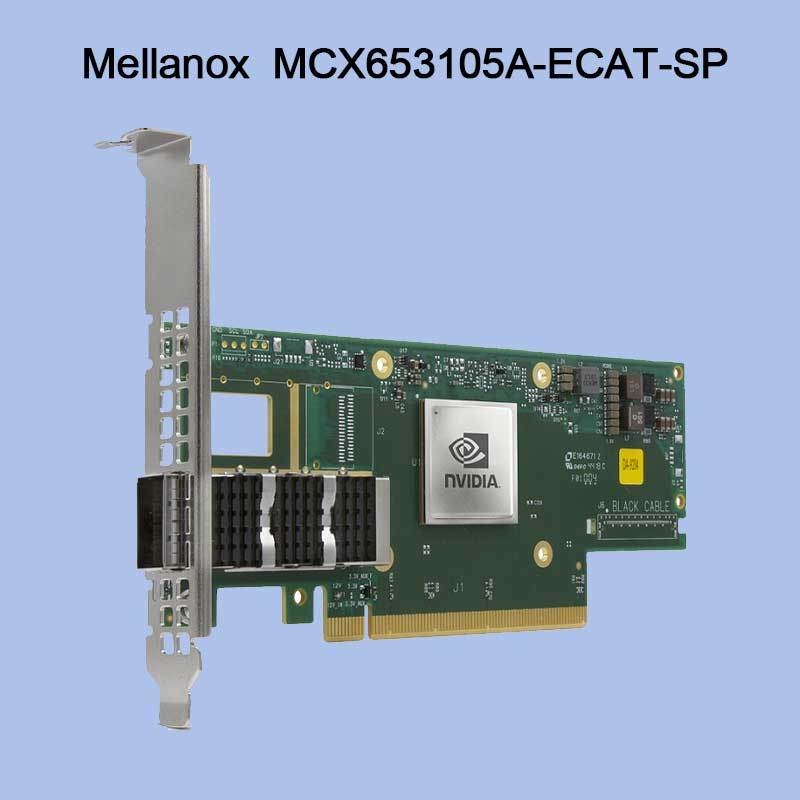 Nvidia MCX653105A-Ecat-Sp Connectx6 Single-Port OSfp56 EDR 100GB/S Vpi Infiniband-Netzwerkkarte