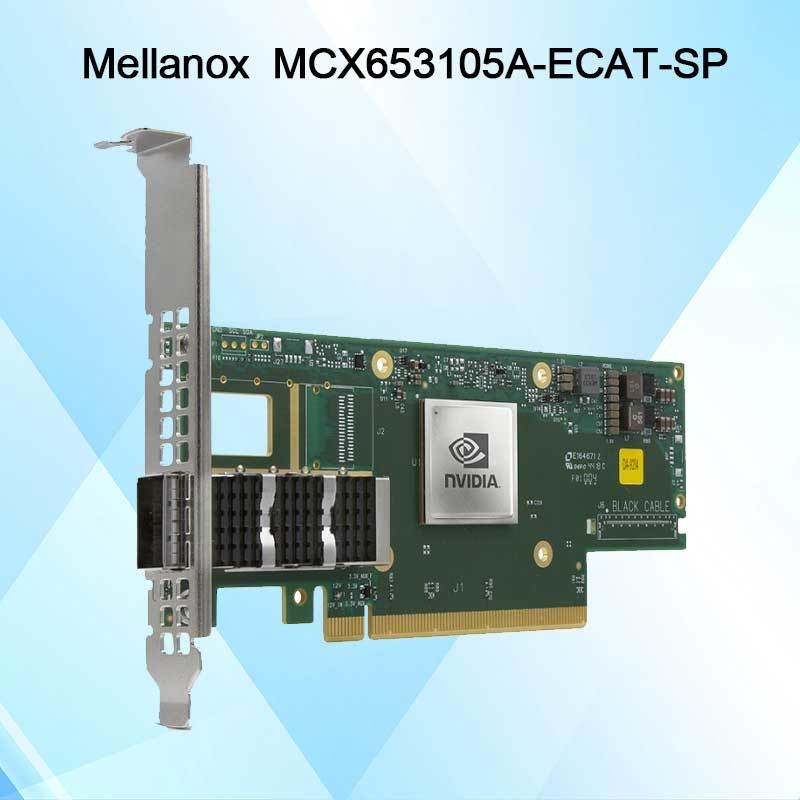 Nvidia MCX653105A-Ecat-Sp Connectx6 Single-Port OSfp56 EDR 100GB/S Vpi Infiniband-Netzwerkkarte