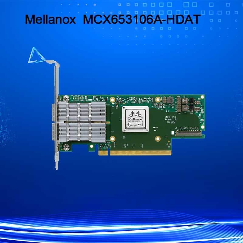ConnectX-6 MCX653106A-HDAT VPI Mellanox Netzwerkkarte 200 Gbit/s InfiniBand- und Ethernet-Adapter