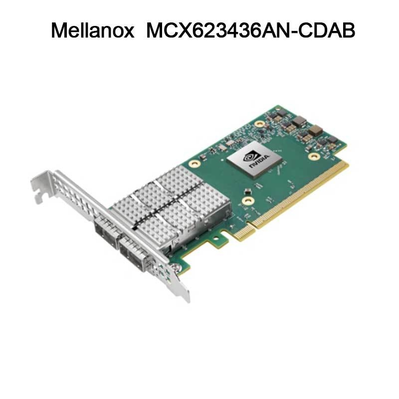 Nvidia MCX623436an-Cdab Connectx-6 Dx EN Adapterkarte, 100 GBE, OCP3.0, mit Host-Management, Dual-Port QSFP56, PCIe 4.0 x16, ohne Krypto, Rändelschraube (Zuglasche)