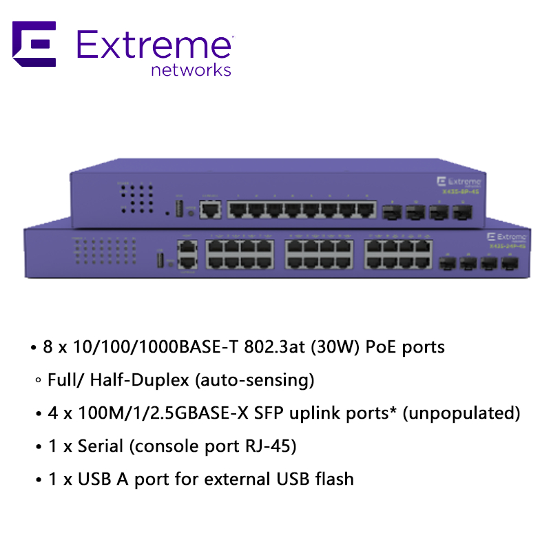 Mellanox Netzwerk-Switch High-Performance Extreme X435-8p-4s Netzwerk-Switch für schnelle Konnektivität