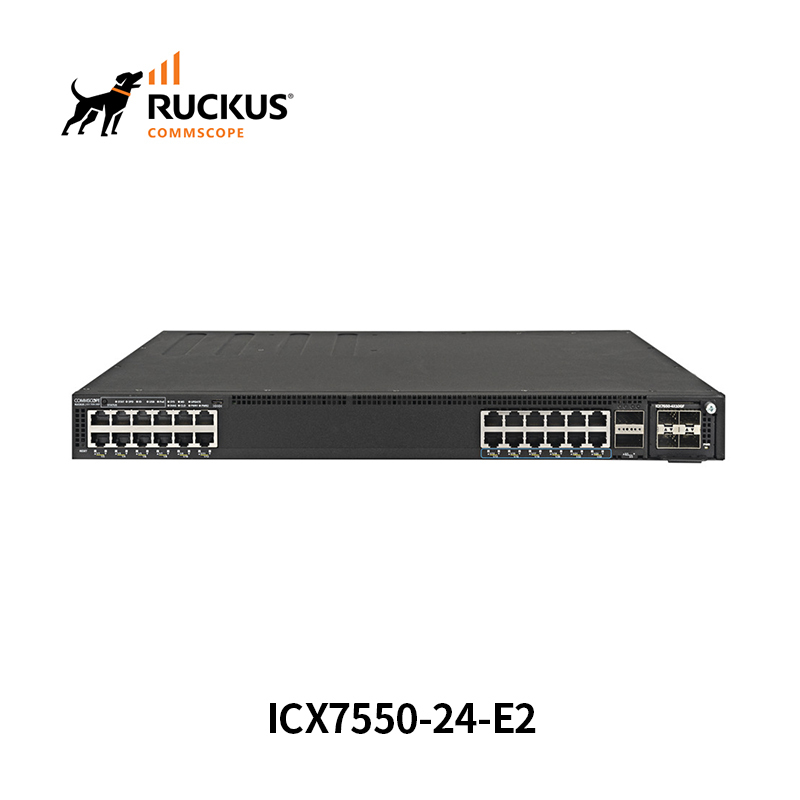 Erweiterter Ruckus Icx7550-24-E2-Schalter mit 24 Ports für nahtlose Verbindung