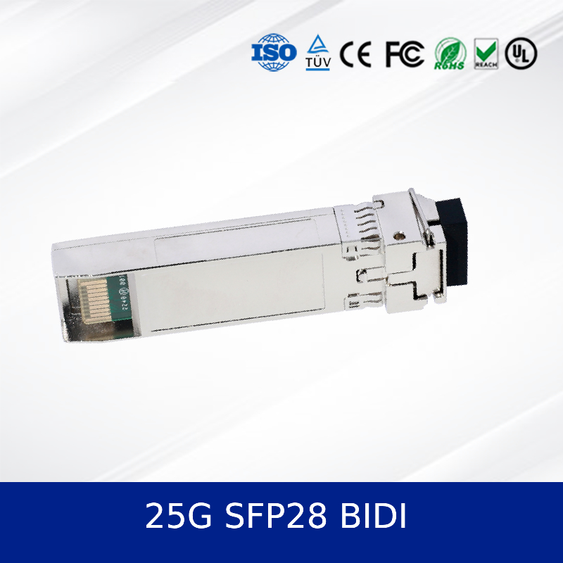 25G SFP28 BIDI 10KM Dual CDR Optisches Transceiver-Modul Industrielle Temperatur, DDM-Unterstützung