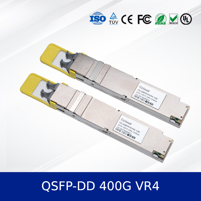 400G QSFP-DD VR4 Optischer Transceiver Modul 50m Reichweite, PAM4, CMIS 5.0