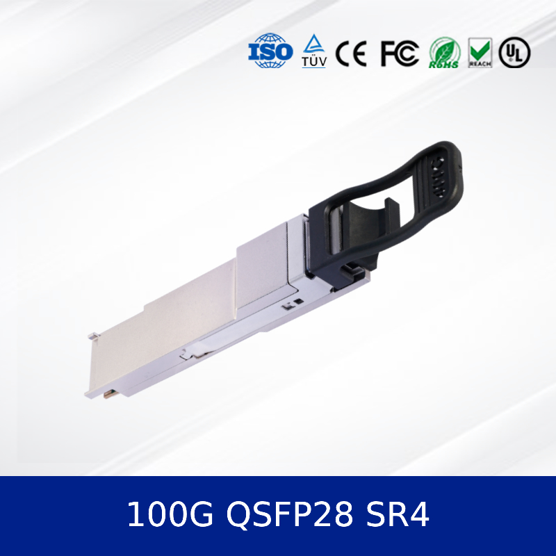 QSFP-100G-SR4 100GBase-SR4 QSFP28 Optisches Transceiver-Modul 850nm 100m DOM MPO-12 MMF Glasfaser-Transceiver