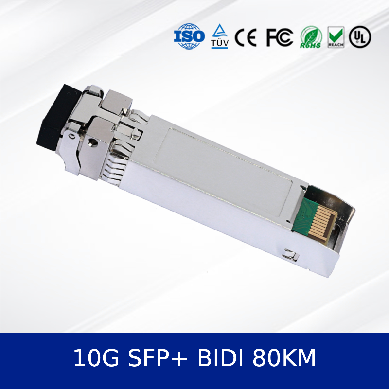Optischer Transceiver-Modul Premium 10G SFP+ Bidi 80km Glasfasermodul für Rechenzentren.