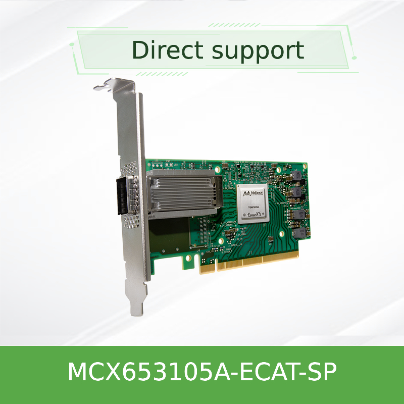 Nvidia MCX653105A-Ecat-Sp Connectx6 Single-Port OSfp56 EDR 100GB/S Vpi Infiniband-Netzwerkkarte