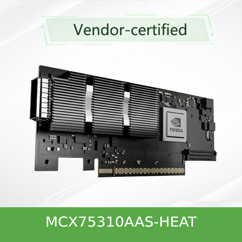 NVIDIA ConnectX-7 Adapter MCX75310AAS-HEAT ((900-9X766-003N-ST0) Ein-Port OSFP InfiniBand: NDR200 200GB/s (Standardgeschwindigkeit) Ethernet: 200GbE PCIe X16 Gen 4.0/5.0