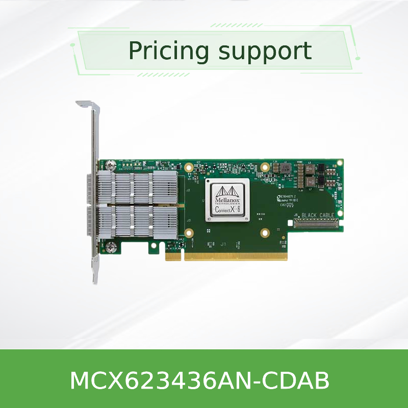 Nvidia MCX623436an-Cdab Connectx-6 Dx EN Adapterkarte, 100 GBE, OCP3.0, mit Host-Management, Dual-Port QSFP56, PCIe 4.0 x16, ohne Krypto, Rändelschraube (Zuglasche)