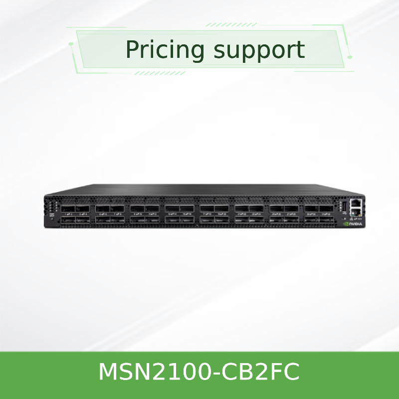 MSN2100-CB2FC Nvidia Spectrum 100gbe 1HE Switch 1 Gbit/s Max. Geschwindigkeit Cumulus Linux 16 Qsfp28 Ports 2 AC Netzteile X86 2-Kern Kurze Tiefe P2c Luftstrom