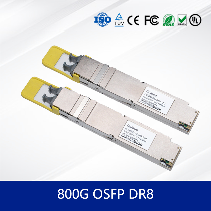 Hochgeschwindigkeits-800G-OSFP-112-DR8-CC-OSFP08DR8-12D-Transceiver-Modul für Rechenzentren