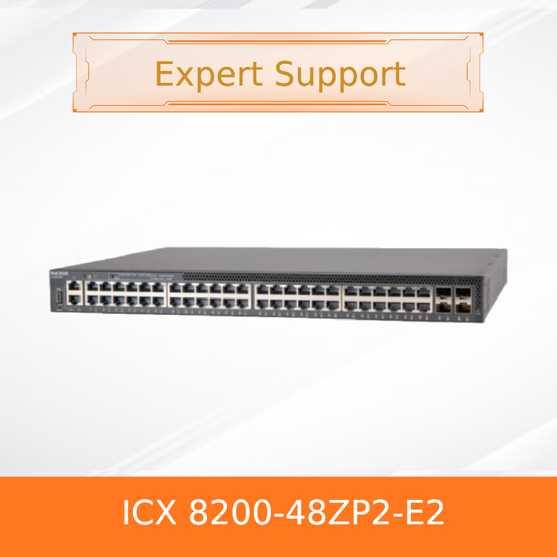 Erweiterter Ruckus Icx 8200-48zp2-E2 Schalter mit 150W Stromversorgung