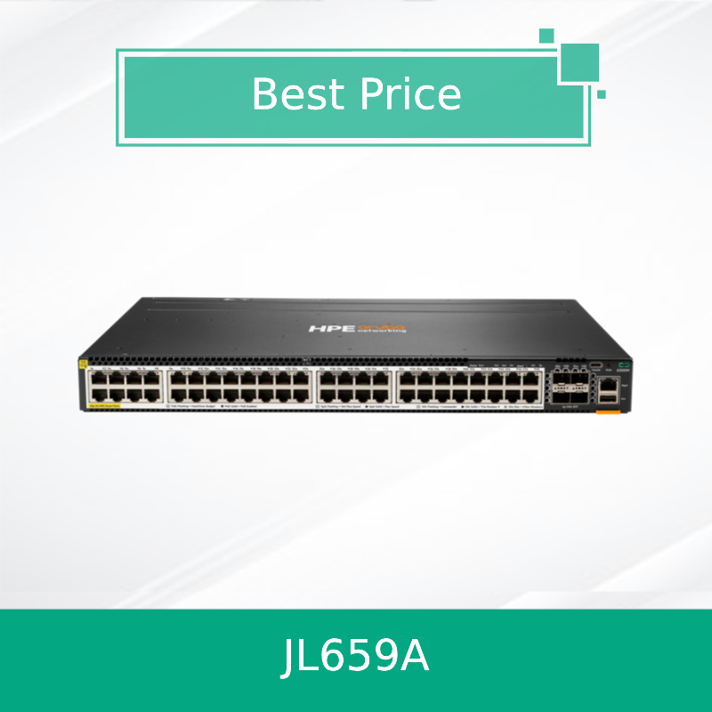 Hpe Aruba Networking Cx 6300m 48-Port Hpe Smart Rate 1/2.5/5gbe Poe und 4-Port SFP56 Schalter (JL659A)