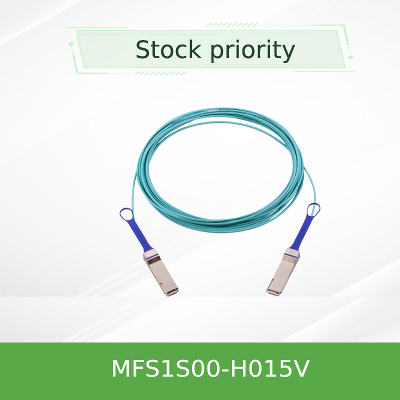 NVIDIA MFS1S00-H015V 200 Gbit/s QSFP56 Aktives optisches Kabel - 15m Extended Reach AOC für HDR InfiniBand & 200GbE