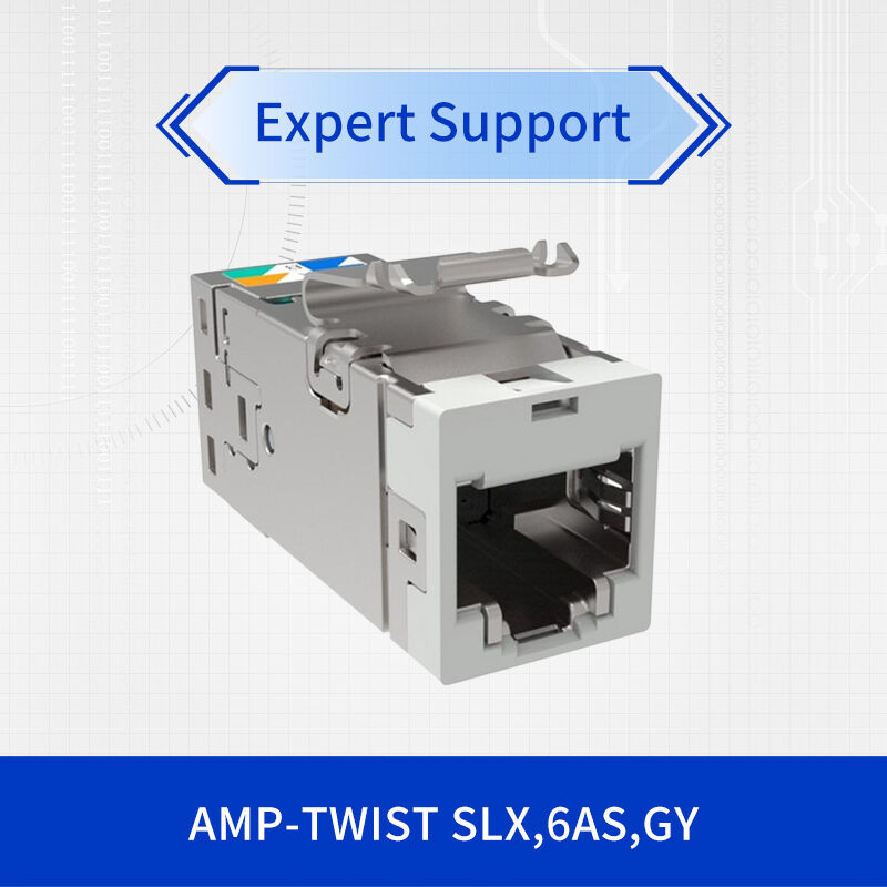 SL Series Modular Jack RJ45 Connector with 10GbE Support IEEE 802.3bt PoE++ and Full 360-degree Shielded