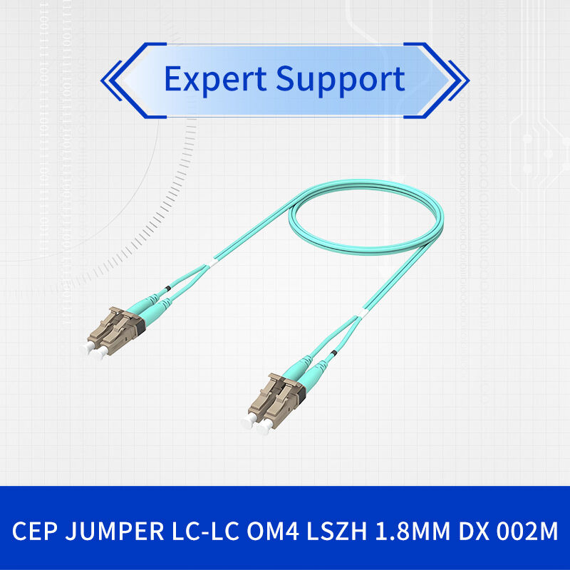 CommScope OM4 LC-LC Duplex Glasfaser-Patchkabel, 50/125μm Multimode, Aqua, LSZH-Mantel, 1,8 mm